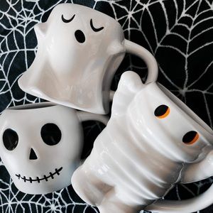 Three - Halloween Mugs - Halloween kitchen decor